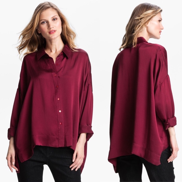 eileen fisher silk shirts & tops